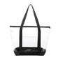 Clear Zippered Tote Bag With Pocket