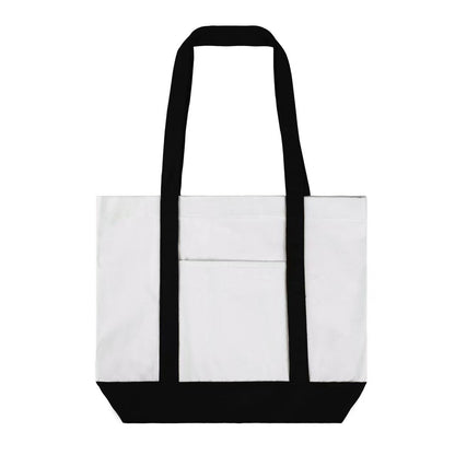 12 Oz Cotton Boat Tote Bag Front Pocket W/ Gusset