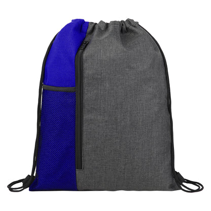Vertical Drawstring Backpack With Mesh Pocket