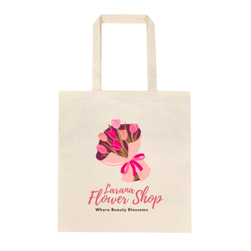 Eco Friendly Natural Cotton Tote - FULL COLOR