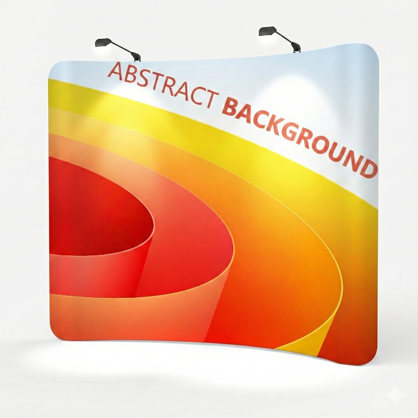 10ft Curve Tension Fabric Display with Frame