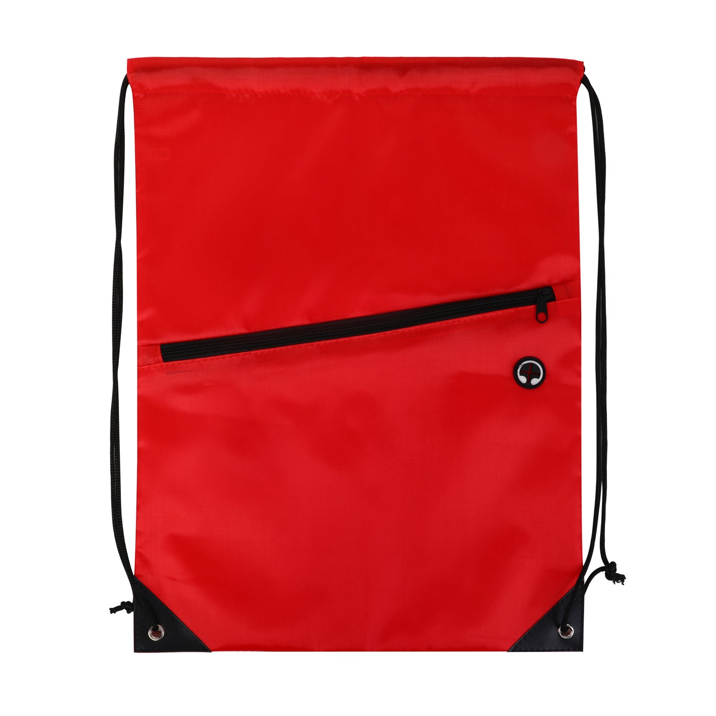 Drawstring Backpack with Front Zipper Pocket