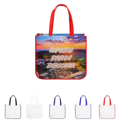 Extra Large Full Color Laminated Curved Bottom Tote Bag