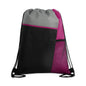 Tri-Colored Mesh Pocket Drawstring Backpack