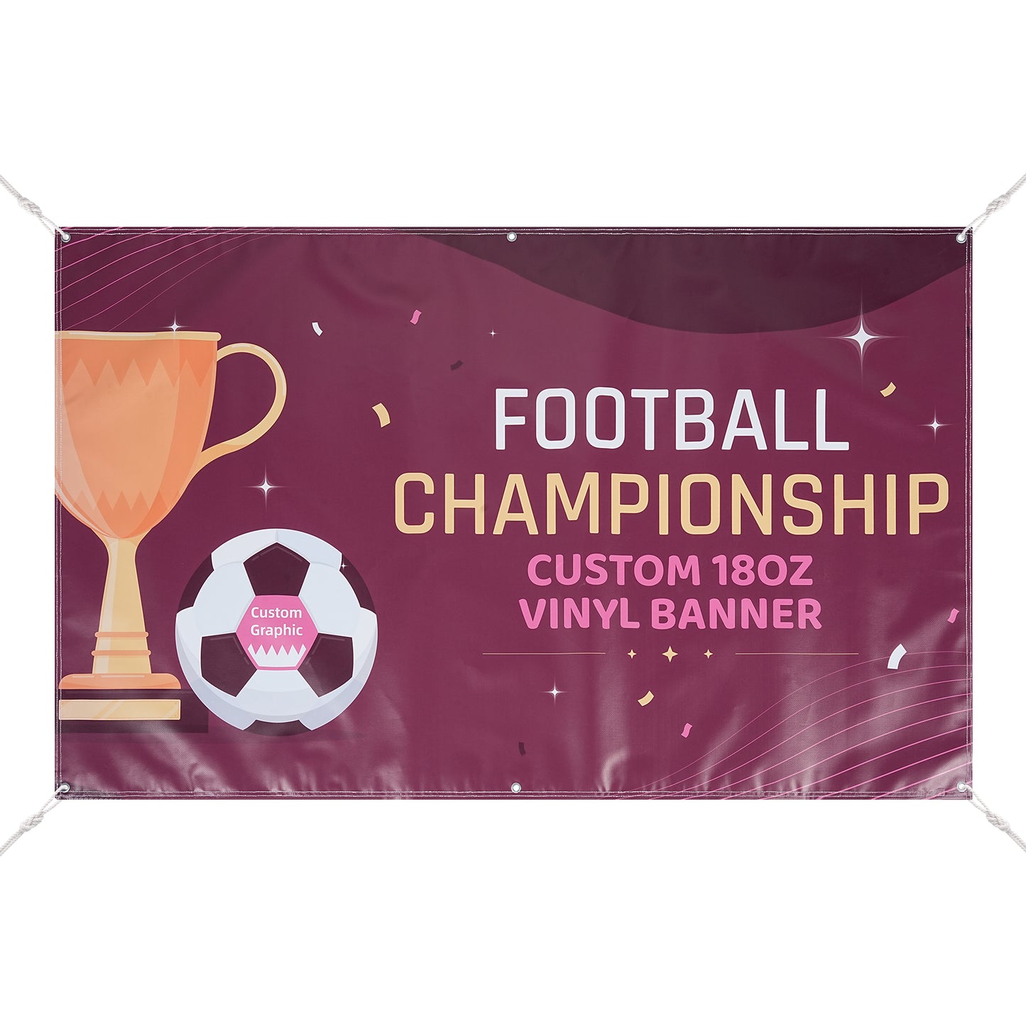 Full Color 3' X 5' 18Oz. Vinyl Banner With Grommets