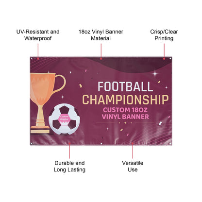 Full Color 3' X 5' 18Oz. Vinyl Banner With Grommets