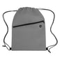 Non-Woven Sports Drawstring Bag with Front Zipper