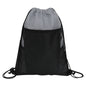 Zippered Drawstring Backpack With Mesh Pockets