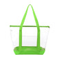 Clear Zippered Tote Bag With Pocket
