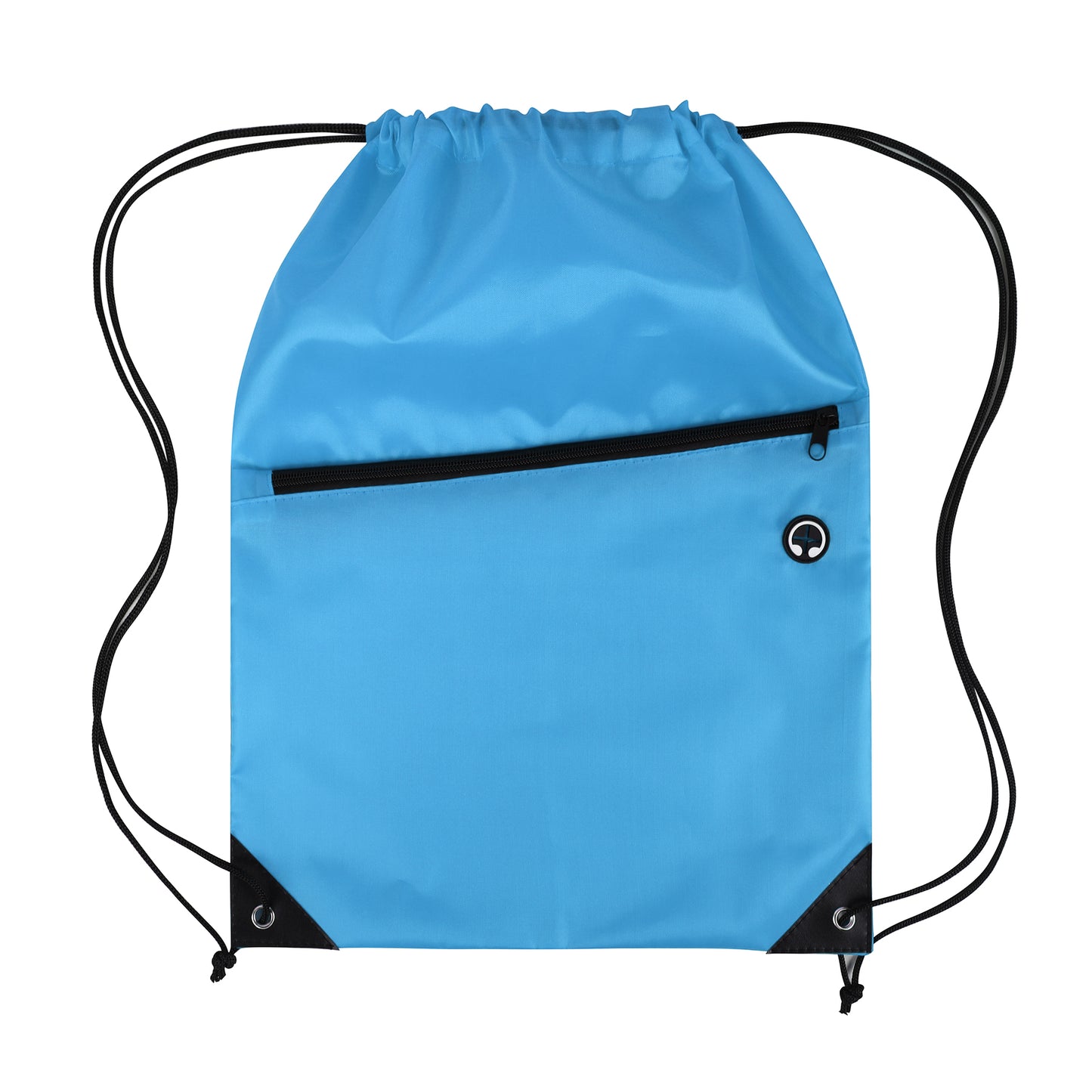 Drawstring Backpack with Front Zipper Pocket