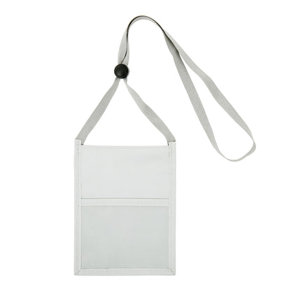 Premium Double Window Pouch Wallet With Lanyard W/Back Zipper And Phone Holder
