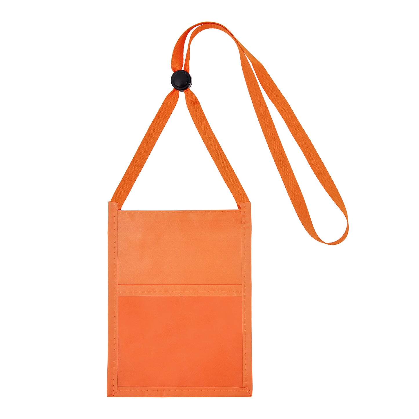 Premium Double Window Pouch Wallet With Lanyard W/Back Zipper And Phone Holder