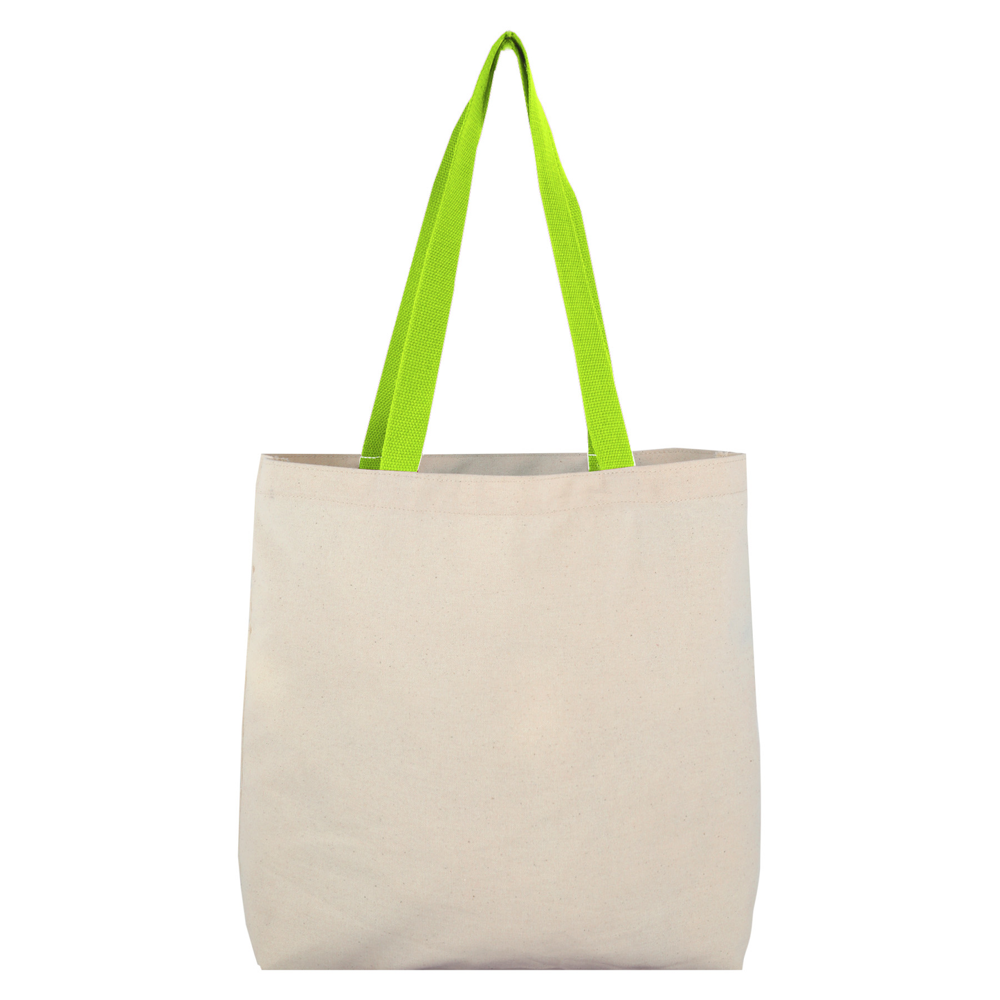 8 Oz Cotton Tote Bag With Contrast Color Web Handles