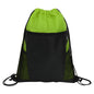 Zippered Drawstring Backpack With Mesh Pockets