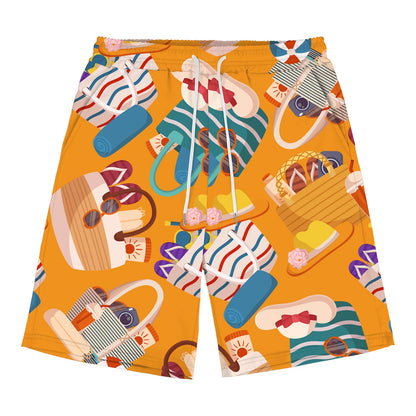 Men Full-Color Gsm Dye Sublimation Drawstring Shorts- Stretch Poly