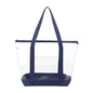 Clear Zippered Tote Bag With Pocket