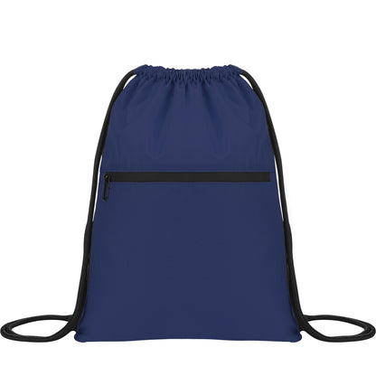 Waterproof Drawstring Gym Bag With Front Pocket