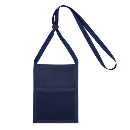 Premium Double Window Pouch Wallet With Lanyard W/Back Zipper And Phone Holder