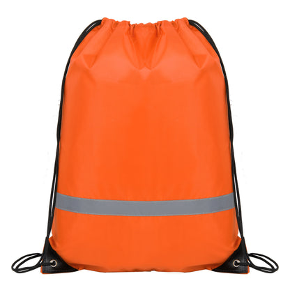 Reflective Safety Drawstring Backpack