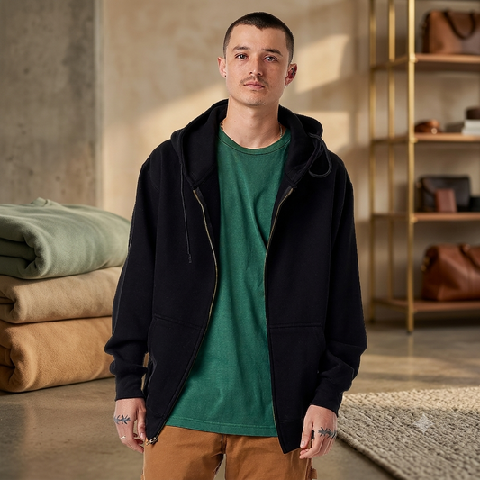 PREMIUM SOFT-FLEECE OVERSIDED ZIP-HOODIE 60/40 9OZ