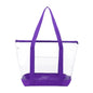 Clear Zippered Tote Bag With Pocket