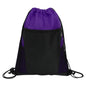 Zippered Drawstring Backpack With Mesh Pockets