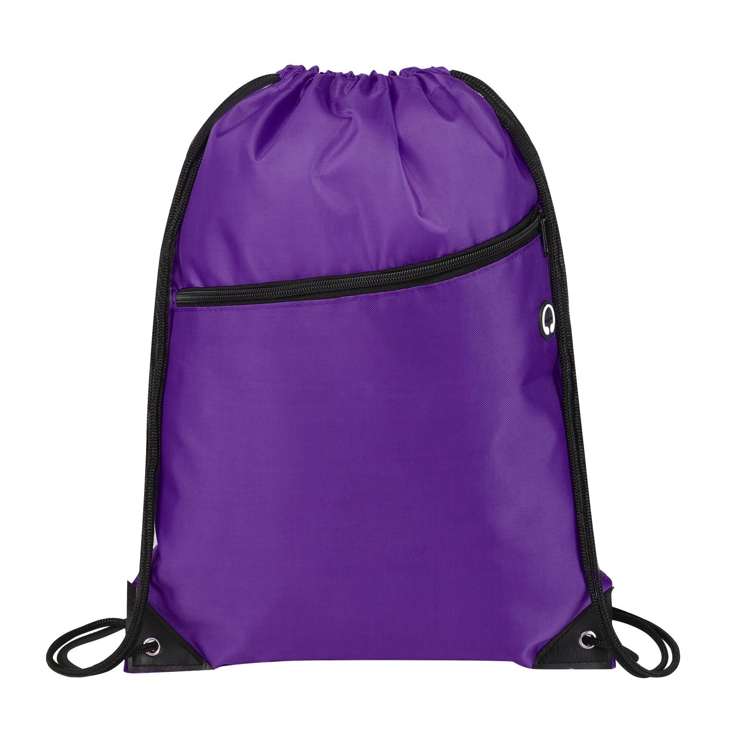 420D Heavy Duty Drawstring Backpack With Front Zipper