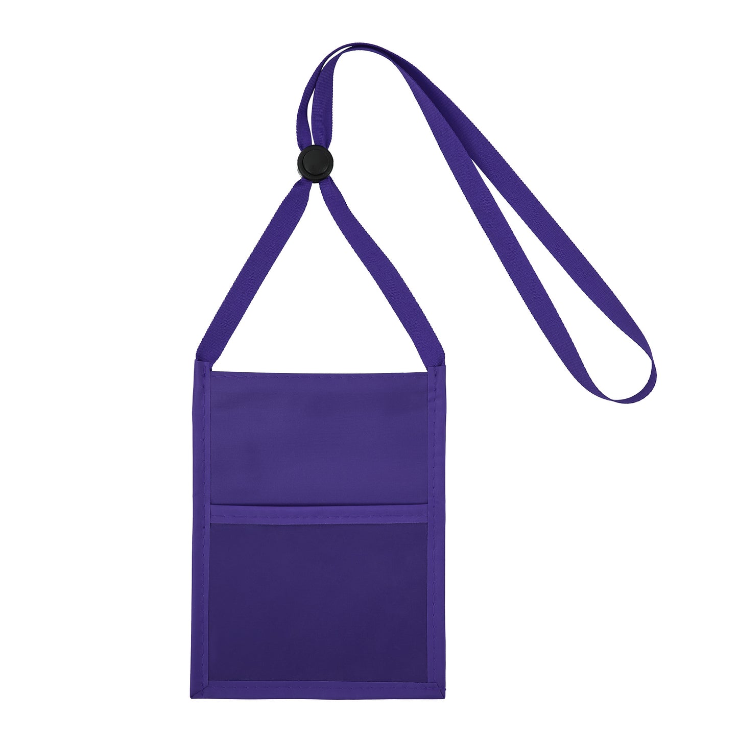 Premium Double Window Pouch Wallet With Lanyard W/Back Zipper And Phone Holder
