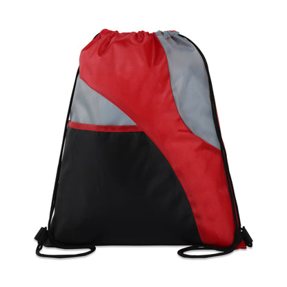 Tri-Color Drawstring Backpack