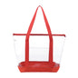 Clear Zippered Tote Bag With Pocket