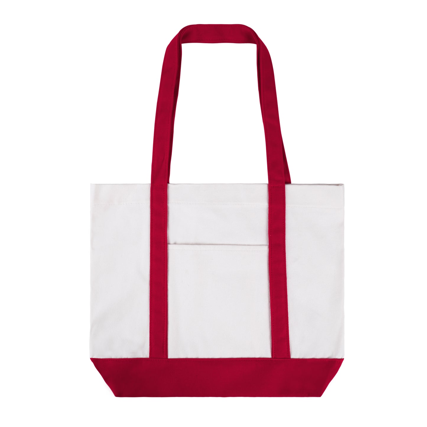12 Oz Cotton Boat Tote Bag Front Pocket W/ Gusset