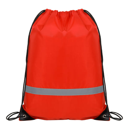 Reflective Safety Drawstring Backpack