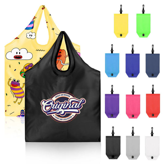 Reusable Fold-Up Shopping Tote Bag (14.96"W X 22.83" H)