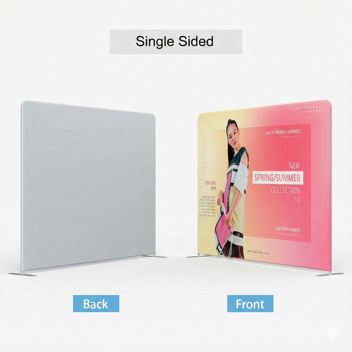 10ft Straight Tension Fabric Displays with Frame