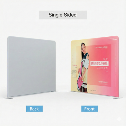 10ft Straight Tension Fabric Displays with Frame