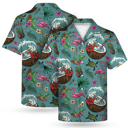 Custom Full-Color Printed Camp Collar Shirt-UPF 50+