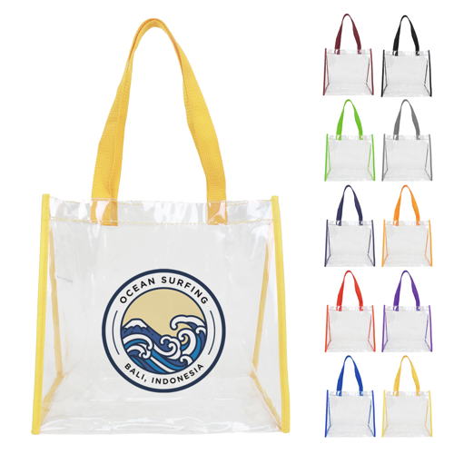 Clear Stadium Security Open Tote - FULL COLOR