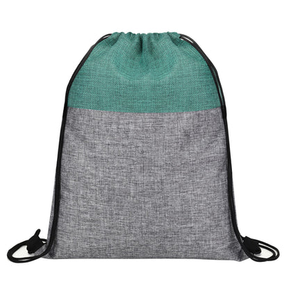 Heathered Jute Drawstring Backpack