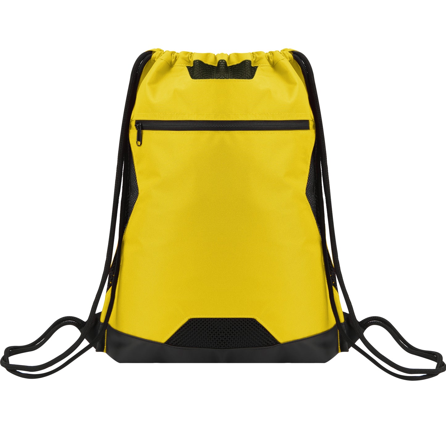 Unisex Drawstring Sport Sack With Zipper Pocket