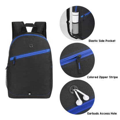 Color Zippered Stripe Daily Backpack