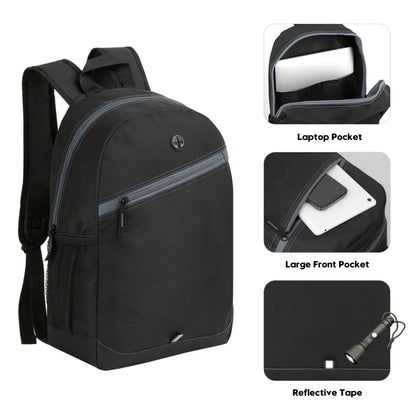 Color Zippered Stripe Daily Backpack