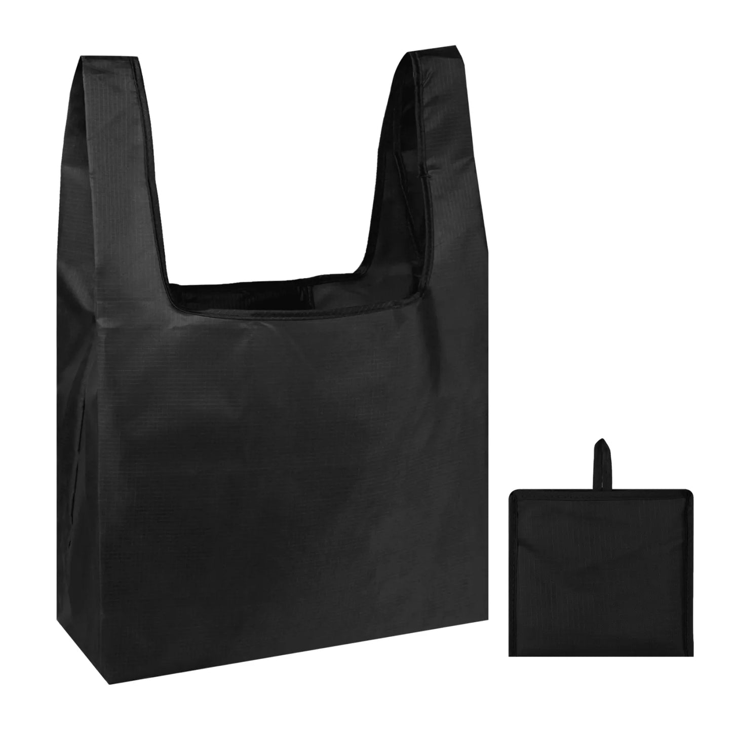 Foldable Shopping Grocery Tote Bag W/Inner Pouch