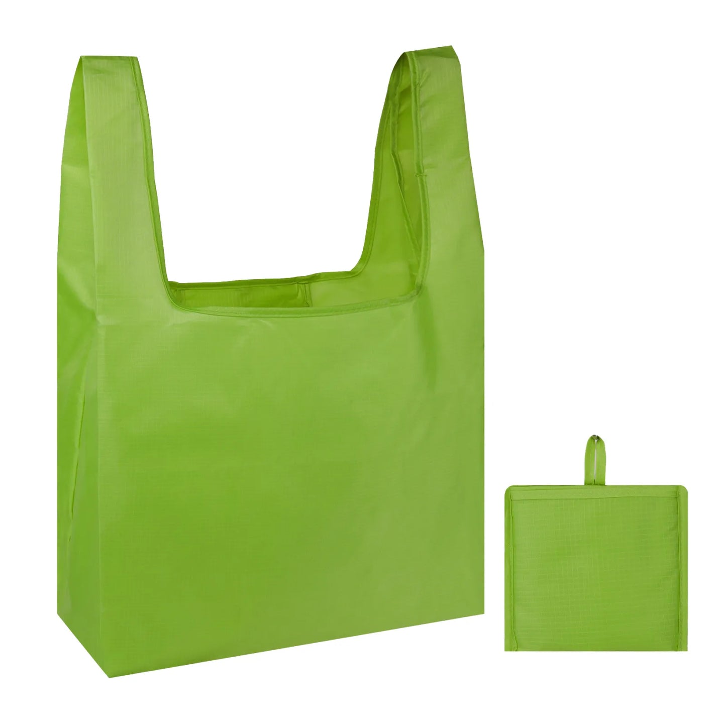Foldable Shopping Grocery Tote Bag W/Inner Pouch