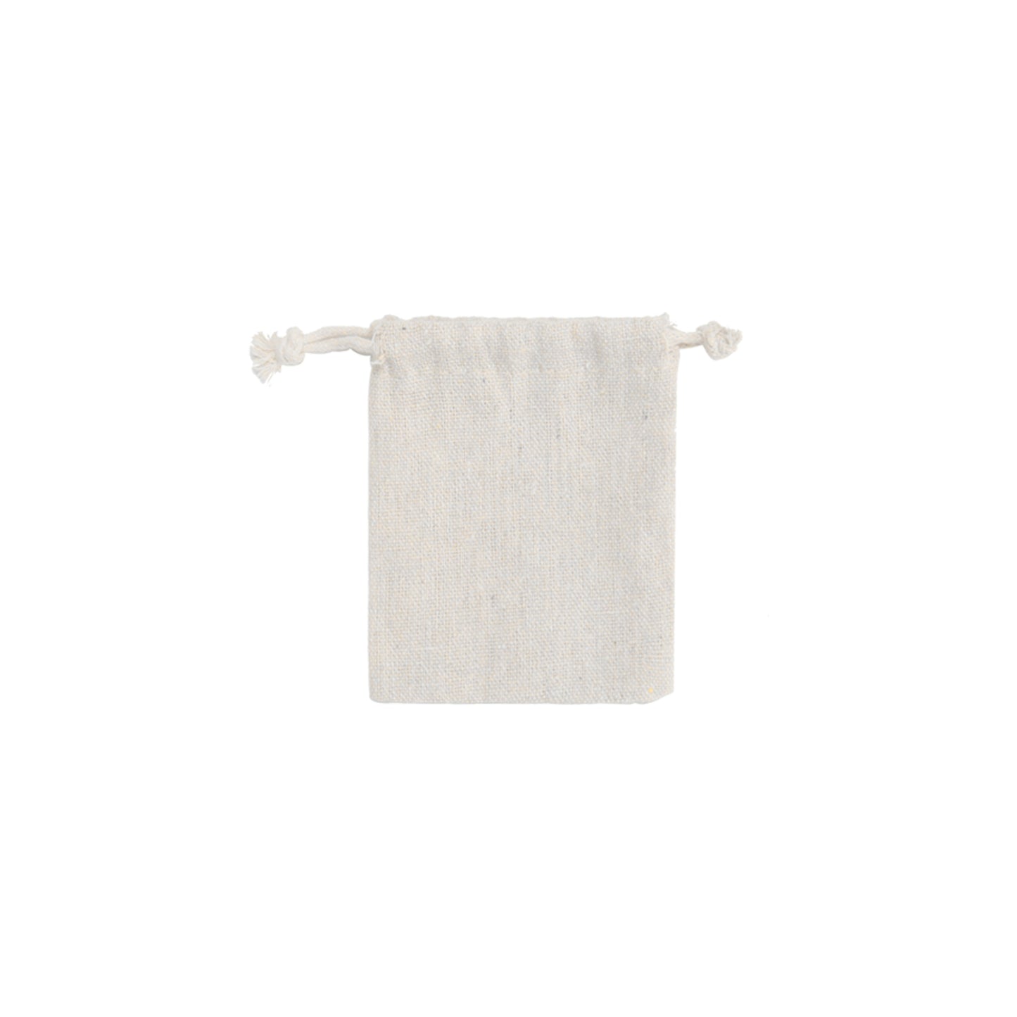 Small Cotton and Linen Drawstring Bag