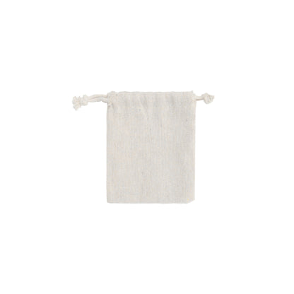 Small Cotton and Linen Drawstring Bag