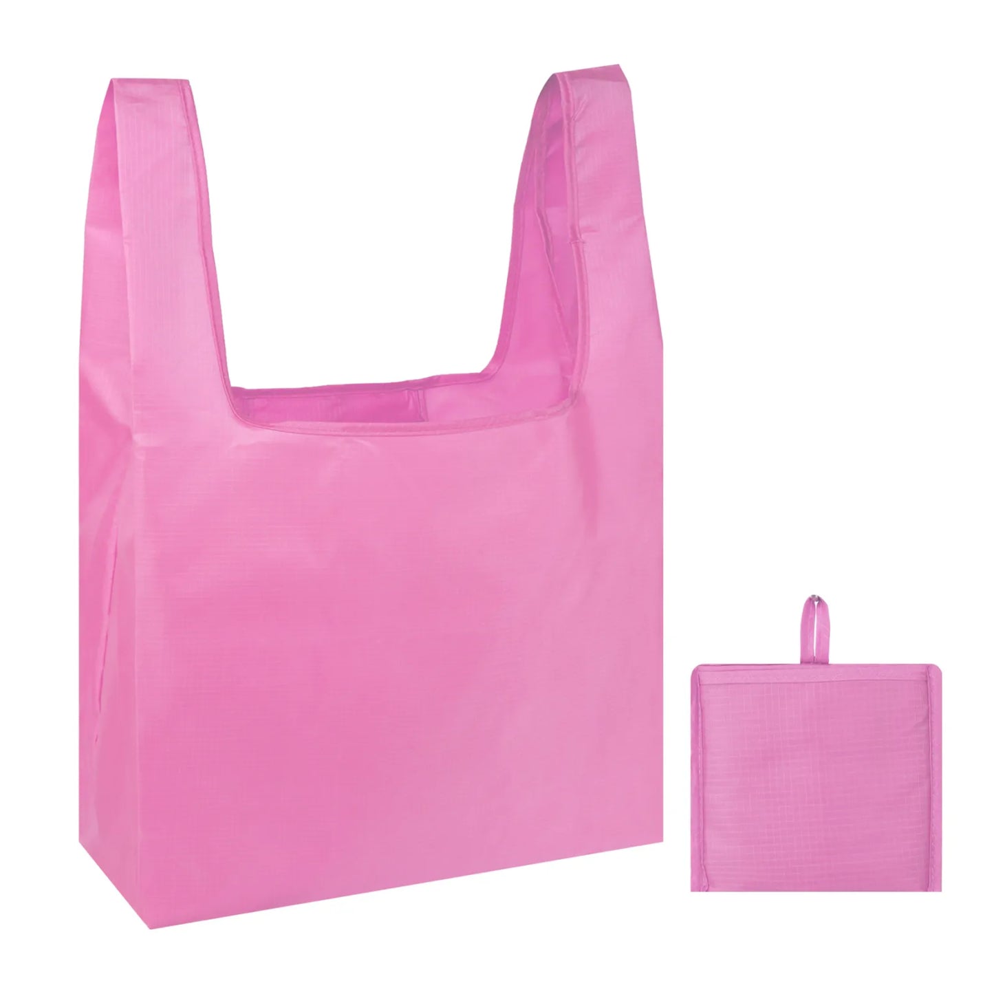Foldable Shopping Grocery Tote Bag W/Inner Pouch