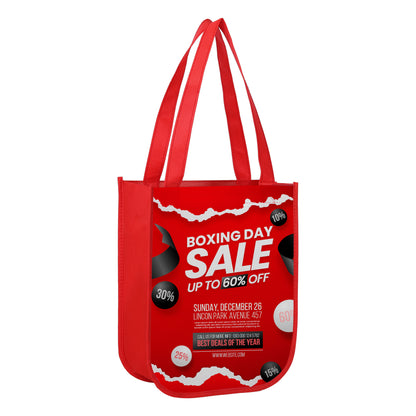 Small Laminated Curved Bottom Non-Woven Gift Bag(Ocean)