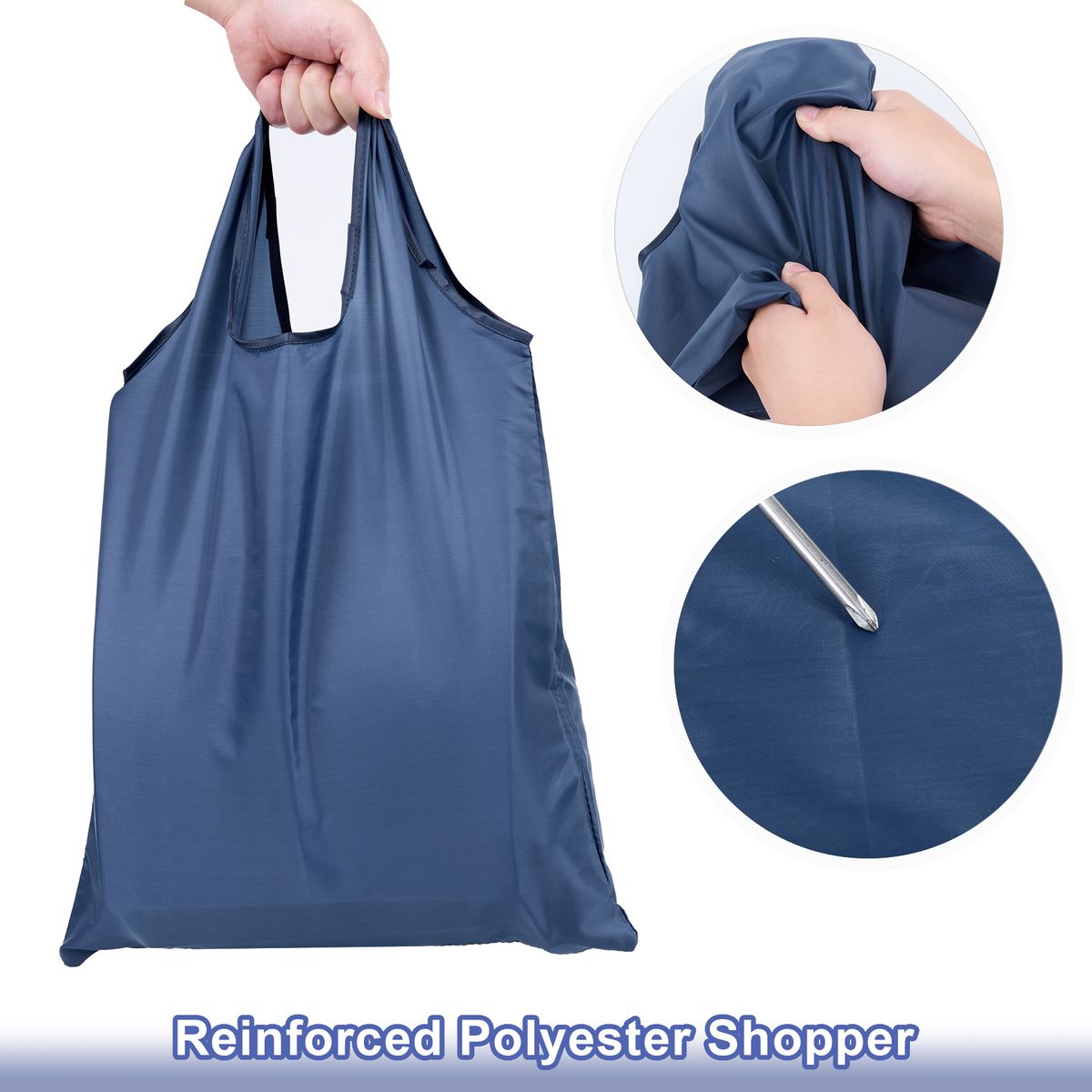 Reusable Fold-Up Shopping Tote Bag (14.96"W X 22.83" H)