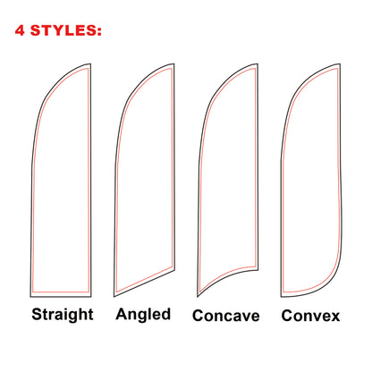 15' Feather Flag Kit-Double Sided With Cross Base&Water Bag